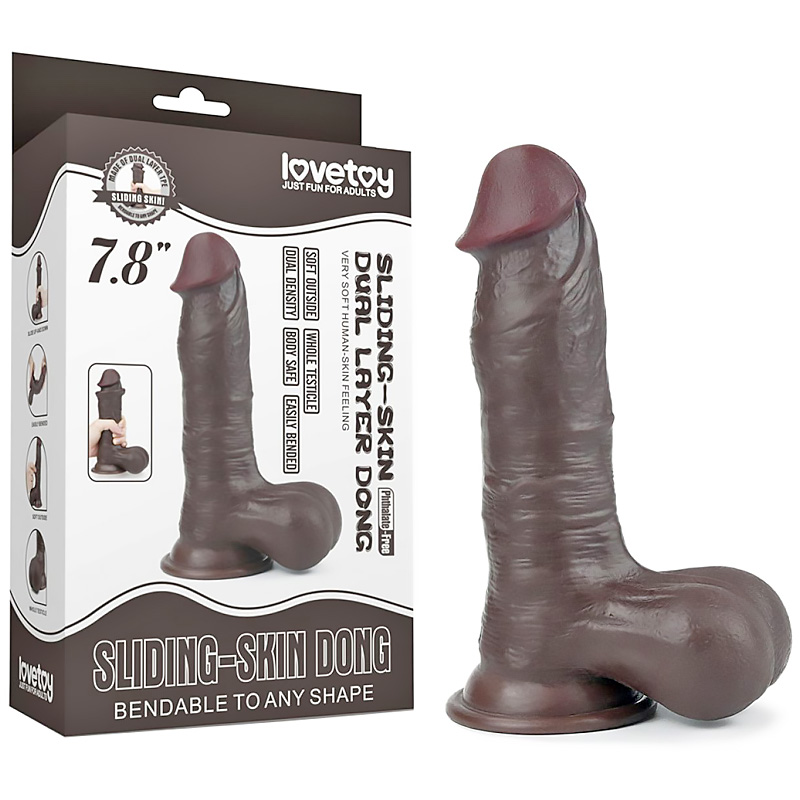 Фаллоимитатор Sliding Skin Dual Dong от  Lovetoy. 