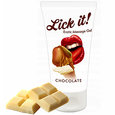 СЪЕДОБНЫЙ МАССАЖНЫЙ ГЕЛЬ LICK IT! СО ВКУСОМ ШОКОЛАДА